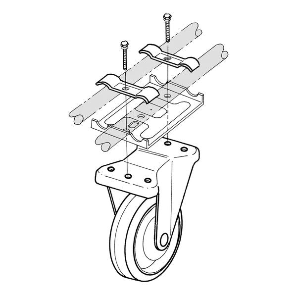 イレクター Φ28 支持板C EF-1002Cの商品図