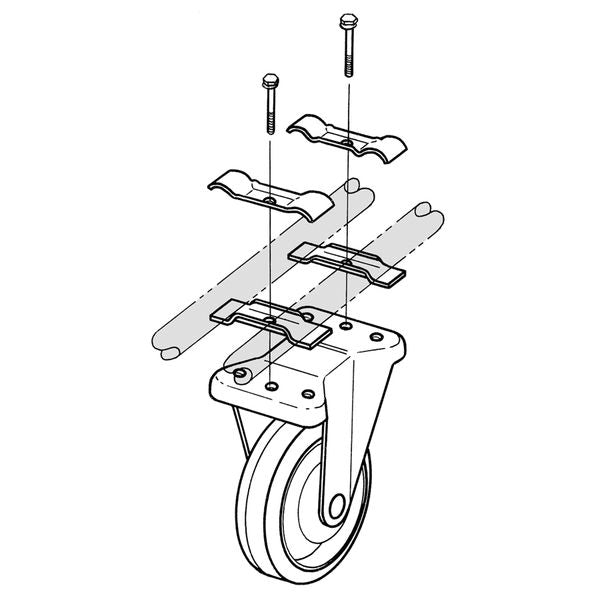 イレクター Φ28 支持板 メタルジョイント用 EF-1002Hの商品図