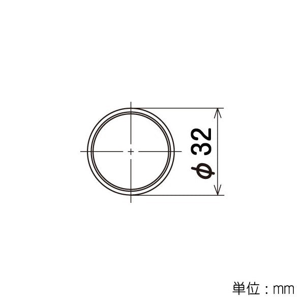 イレクターパイプ Φ32 マットの寸法図