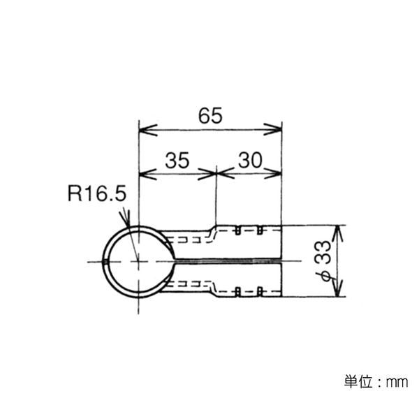 イレクター Φ28 メタルジョイント HJ-1の寸法図
