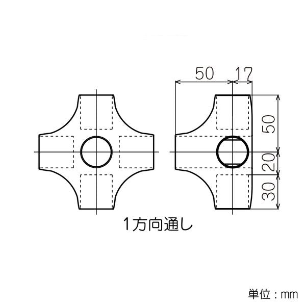 イレクター Φ28 FSプラスチックジョイント J-107FSの寸法図