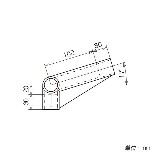 イレクター Φ28 プラスチックジョイント J-10の寸法図