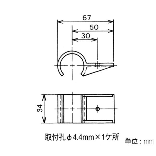 イレクター Φ28 プラスチックジョイント J-113の寸法図