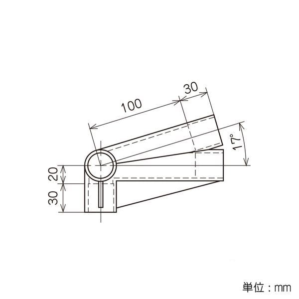イレクター Φ28 プラスチックジョイント J-11の寸法図