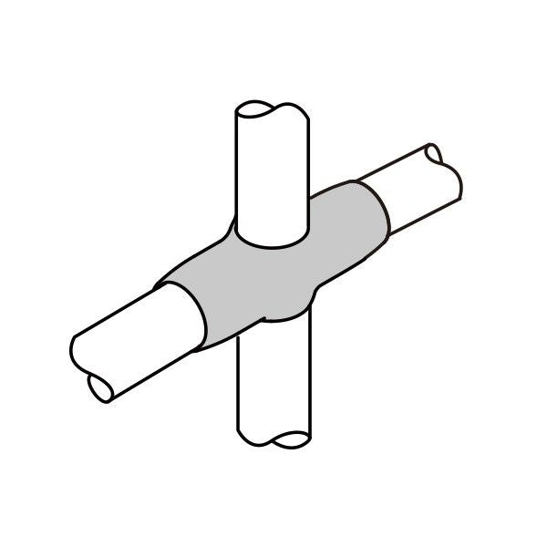 イレクター Φ28 FSプラスチックジョイント J-120BFSの商品図