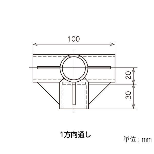 イレクター Φ28 プラスチックジョイント J-12Bの寸法図