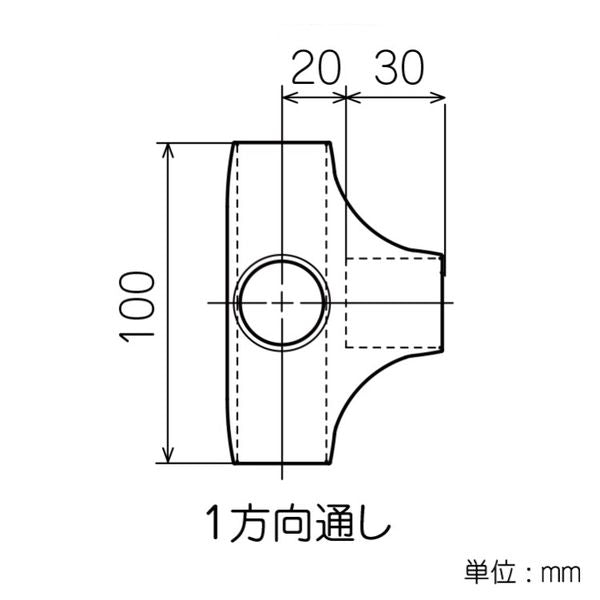 イレクター Φ28 FSプラスチックジョイント J-12BFSの寸法図