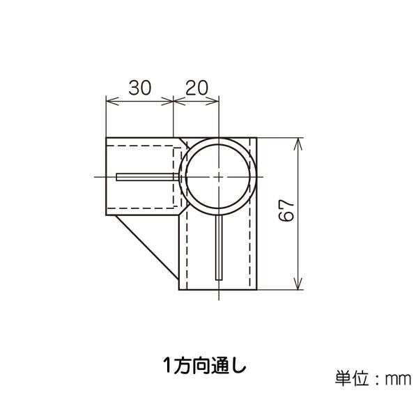 イレクター Φ28 プラスチックジョイント J-12Dの寸法図