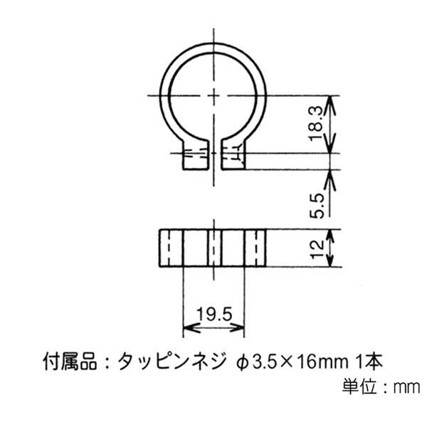 イレクター Φ28 プラスチックジョイント J-131の寸法図