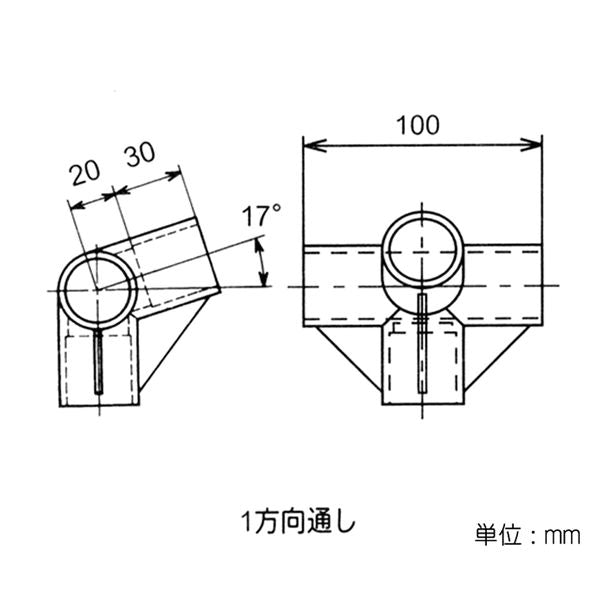 イレクター Φ28 プラスチックジョイント J-138の寸法図