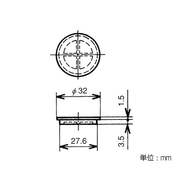 イレクター Φ28 プラスチックジョイント J-145の寸法図