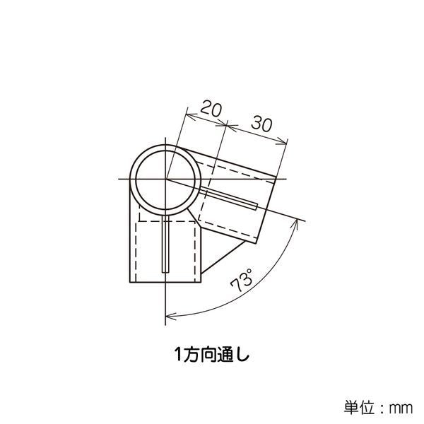 イレクター Φ28 プラスチックジョイント J-22Bの寸法図