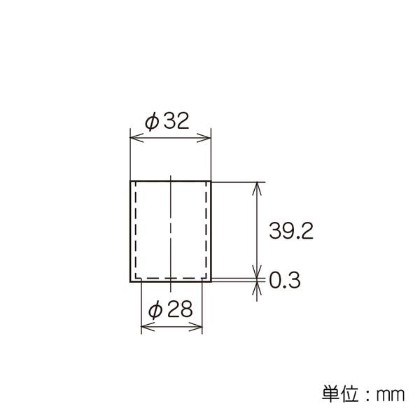 イレクター Φ28 プラスチックジョイント J-23Cの寸法図