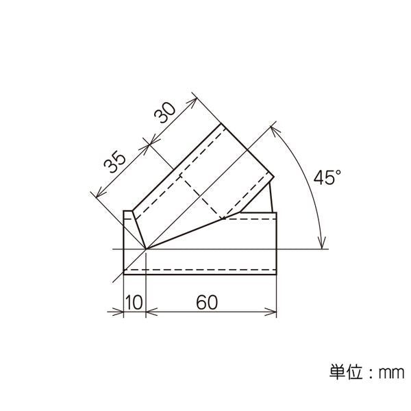 イレクター Φ28 プラスチックジョイント J-26の寸法図