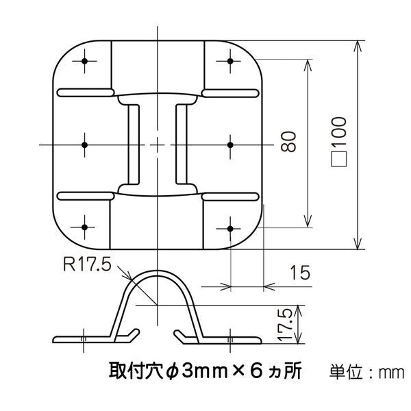 イレクター Φ28 プラスチックジョイント J-30の寸法図