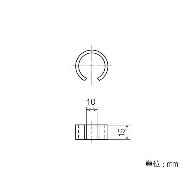イレクター Φ28 プラスチックジョイント J-38Aの寸法図