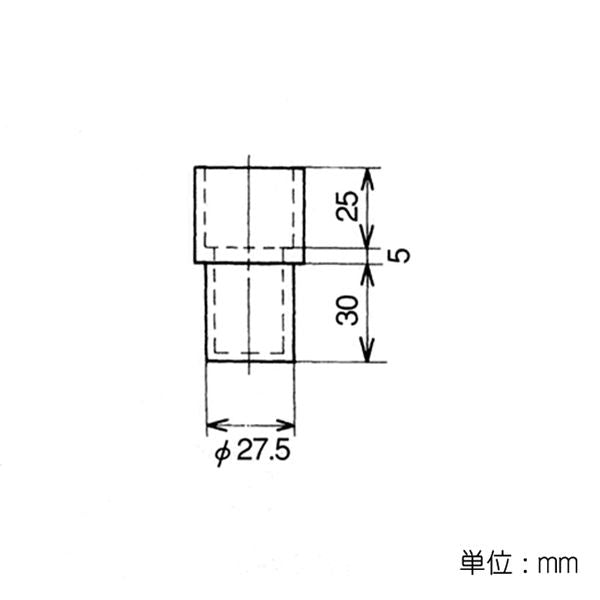 イレクター Φ28 プラスチックジョイント J-48の寸法図