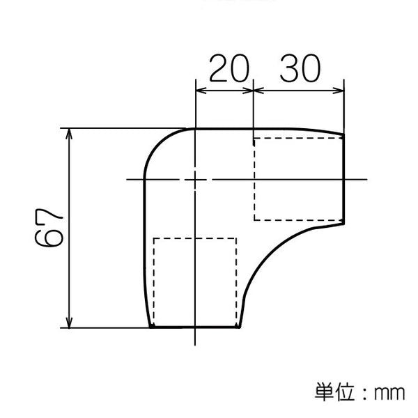 イレクター Φ28 FSプラスチックジョイント J-5FSの寸法図