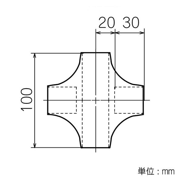 イレクター Φ28 FSプラスチックジョイント J-6BFSの寸法図