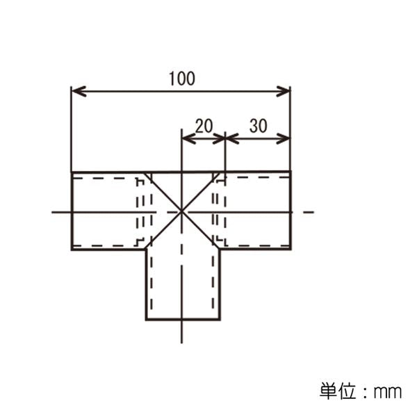 イレクター Φ28 プラスチックジョイント J-6Dの寸法図