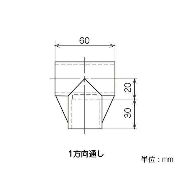 イレクター Φ28 プラスチックジョイント J-7Cの寸法図