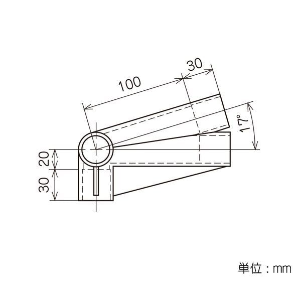イレクター Φ28 プラスチックジョイント J-8の寸法図