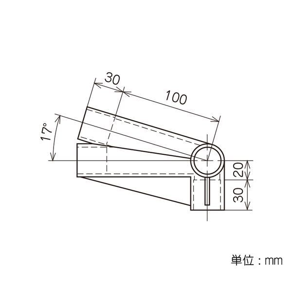 イレクター Φ28 プラスチックジョイント J-9の寸法図