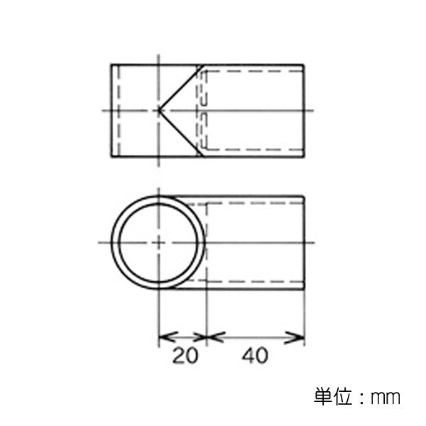 イレクター Φ32 プラスチックジョイント JB-118Bの寸法図