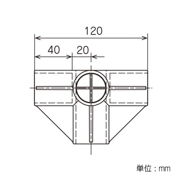 イレクター Φ32 プラスチックジョイント JB-15Dの寸法図