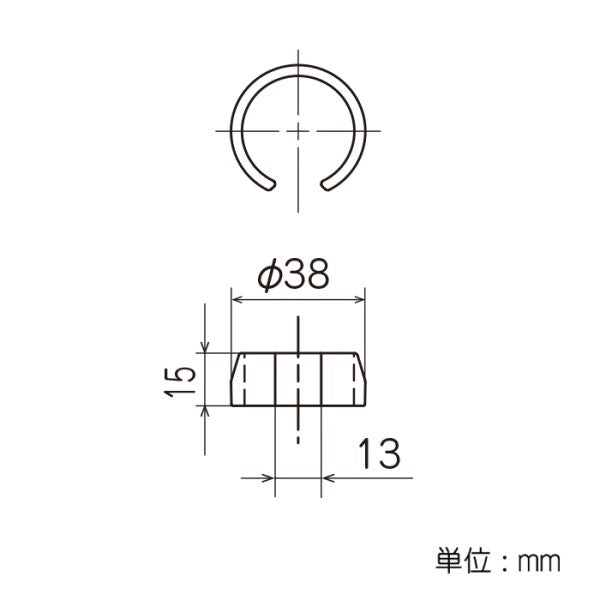 イレクター Φ32 プラスチックジョイント JB-170の寸法図