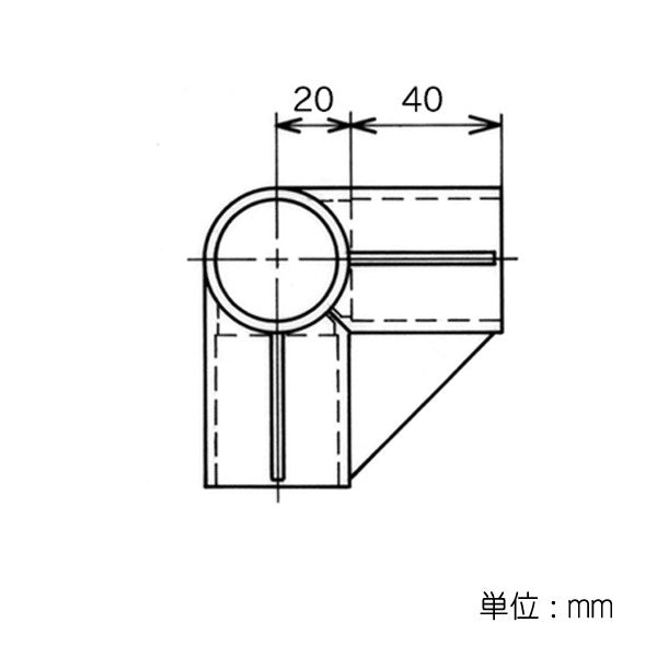 イレクター Φ32 プラスチックジョイント JB-4の寸法図