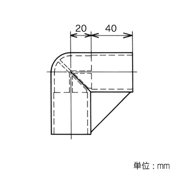 イレクター Φ32 プラスチックジョイント JB-5の寸法図