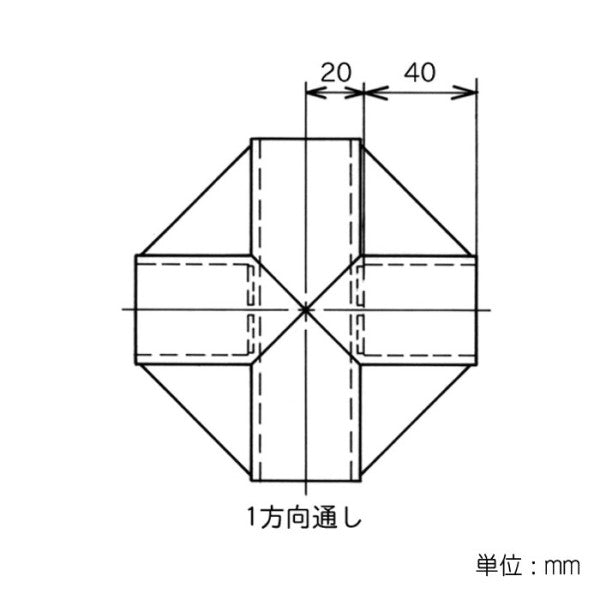 イレクター Φ32 プラスチックジョイント JB-6Bの寸法図