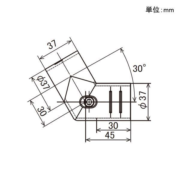 イレクター Φ32 メタルジョイント SJ-10の寸法図