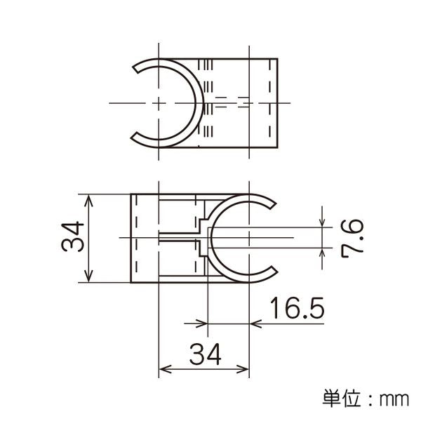 イレクター Φ28 プラスチックジョイント J-13C