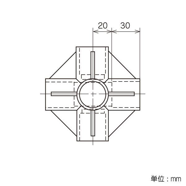 イレクター Φ28 プラスチックジョイント J-15A