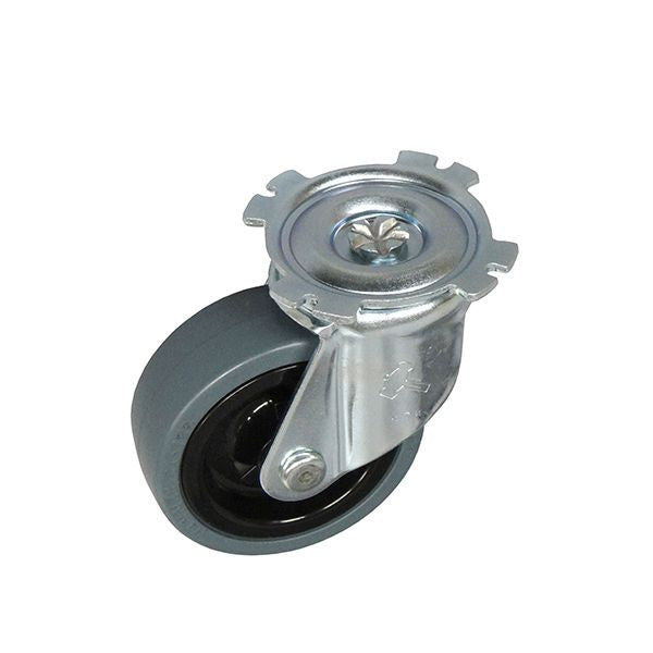 ミニポリトラー用メンテナンスパーツ 車輪径Φ75 交換用キャスター ゴム車輪 YJ-75RT