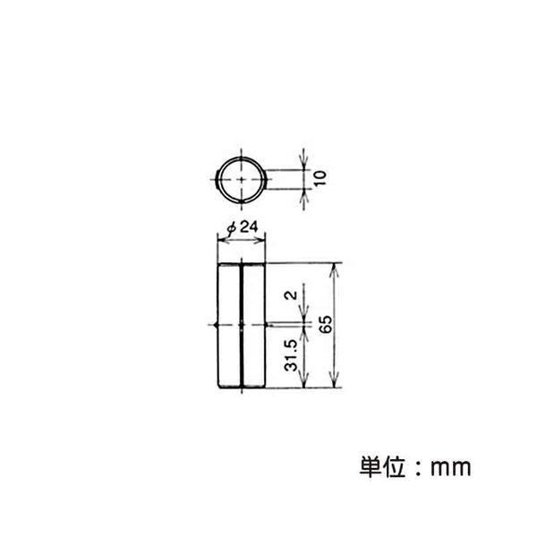 イレクター　Φ28　パイプつなぎ金具65　EF-1006の寸法図