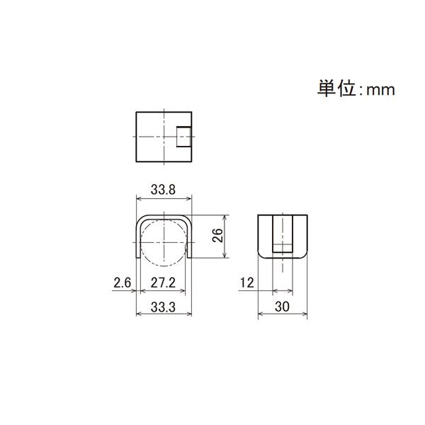 イレクター　Φ28　プラコン受け金具　スリーブ　EF-2068の寸法図