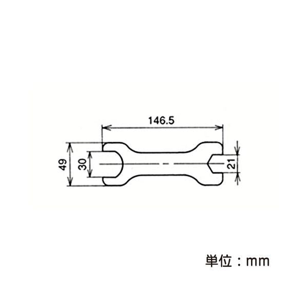 イレクター　パイプキャスタースパナ　EK-20の寸法図