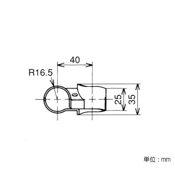 イレクター　Φ28　メタルジョイント　HJ-6の寸法図