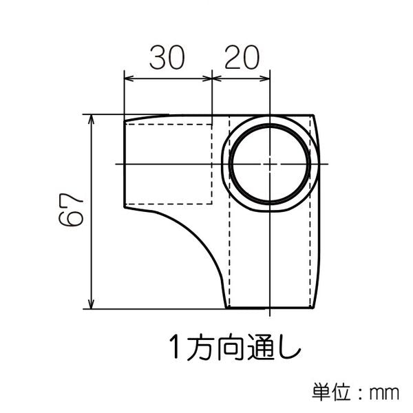 イレクター　Φ28　FSプラスチックジョイント　J-12DFSの寸法図