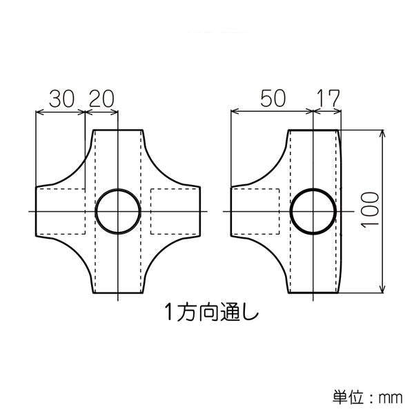 イレクター　Φ28　FSプラスチックジョイント　J-15BFSの寸法図