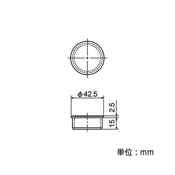 イレクター　Φ42　プラスチックジョイント　JL-110の寸法図