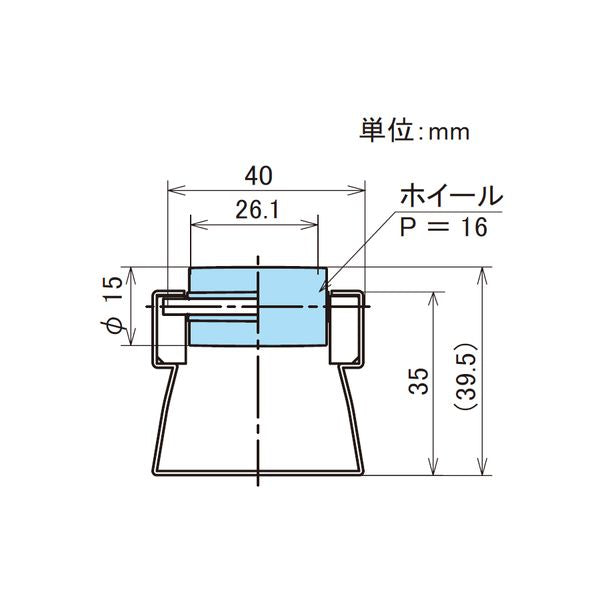 イレクター　クリフォームプラコン　2m　PCC1-2000　H16の寸法図